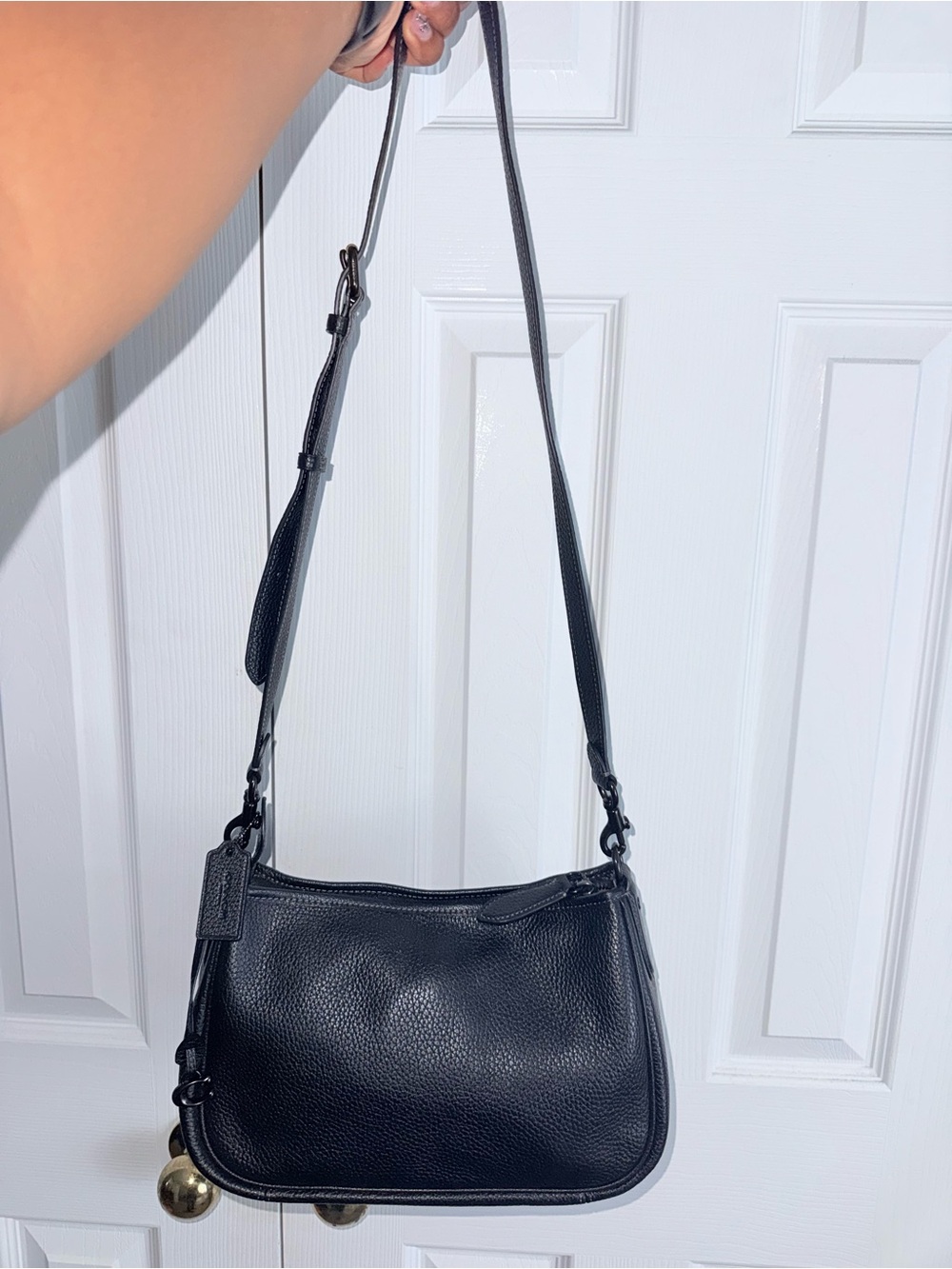COACH Black Leather Shoulder Bag
